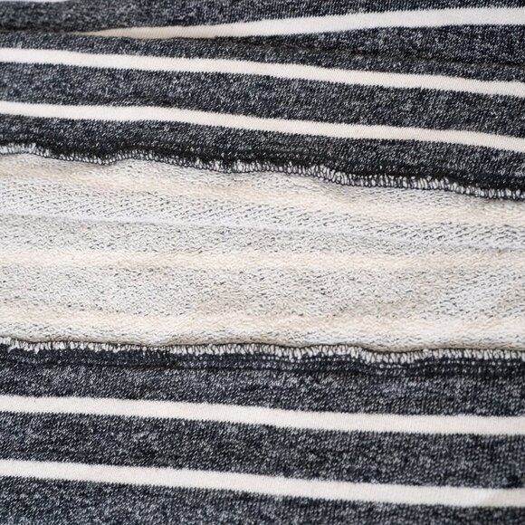 ✨Scotch & Soda Sweatshirt Striped Crewneck French Terry Cotton Linen Black White - Picture 9 of 12